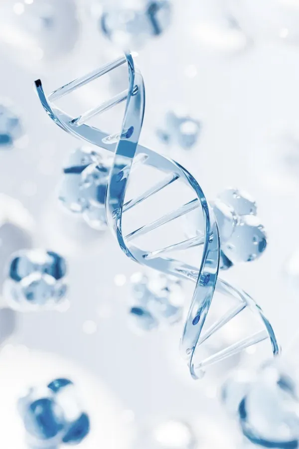 3D illustration of a youthful DNA spiral. Get Anti-Aging treatment from Dr. Hadi Michael Rassael at Millennium Wellness in Bethesda-Chevy Chase.